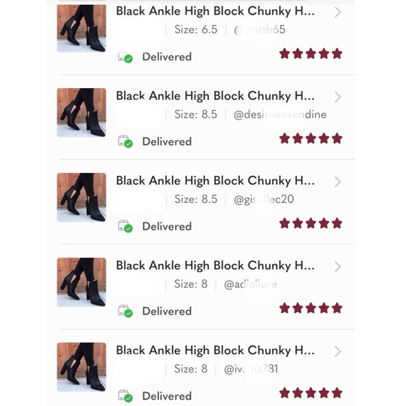 Black Ankle High Block Chunky Heel Booties - Picture 13 of 14